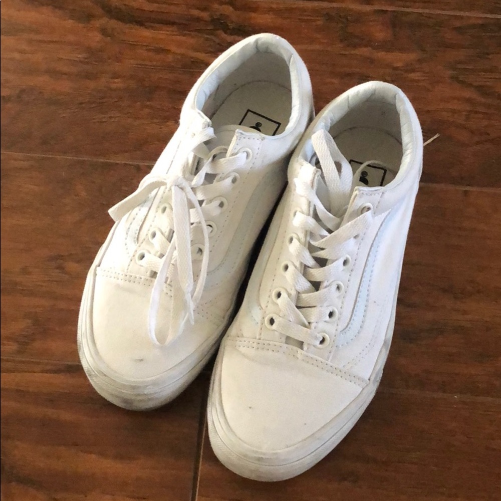 Vans classic old skool true white sneakers